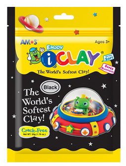 i clay amos חימר קל 50 גרם - שחור
