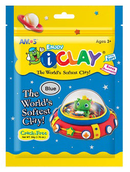 i clay amos חימר קל 50 גרם - כחול