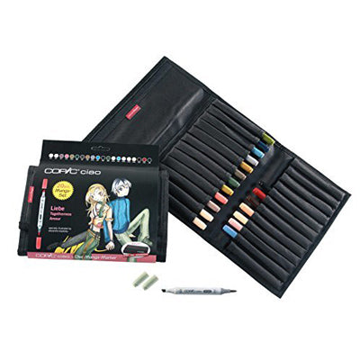 סט 20 טושים Copic Ciao לאיור מנגה עם נרתיק
