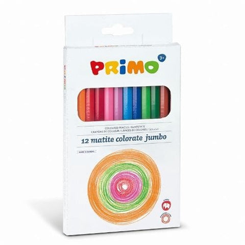 צבעי עפרון ג'מבו 12 גוונים PRIMO
