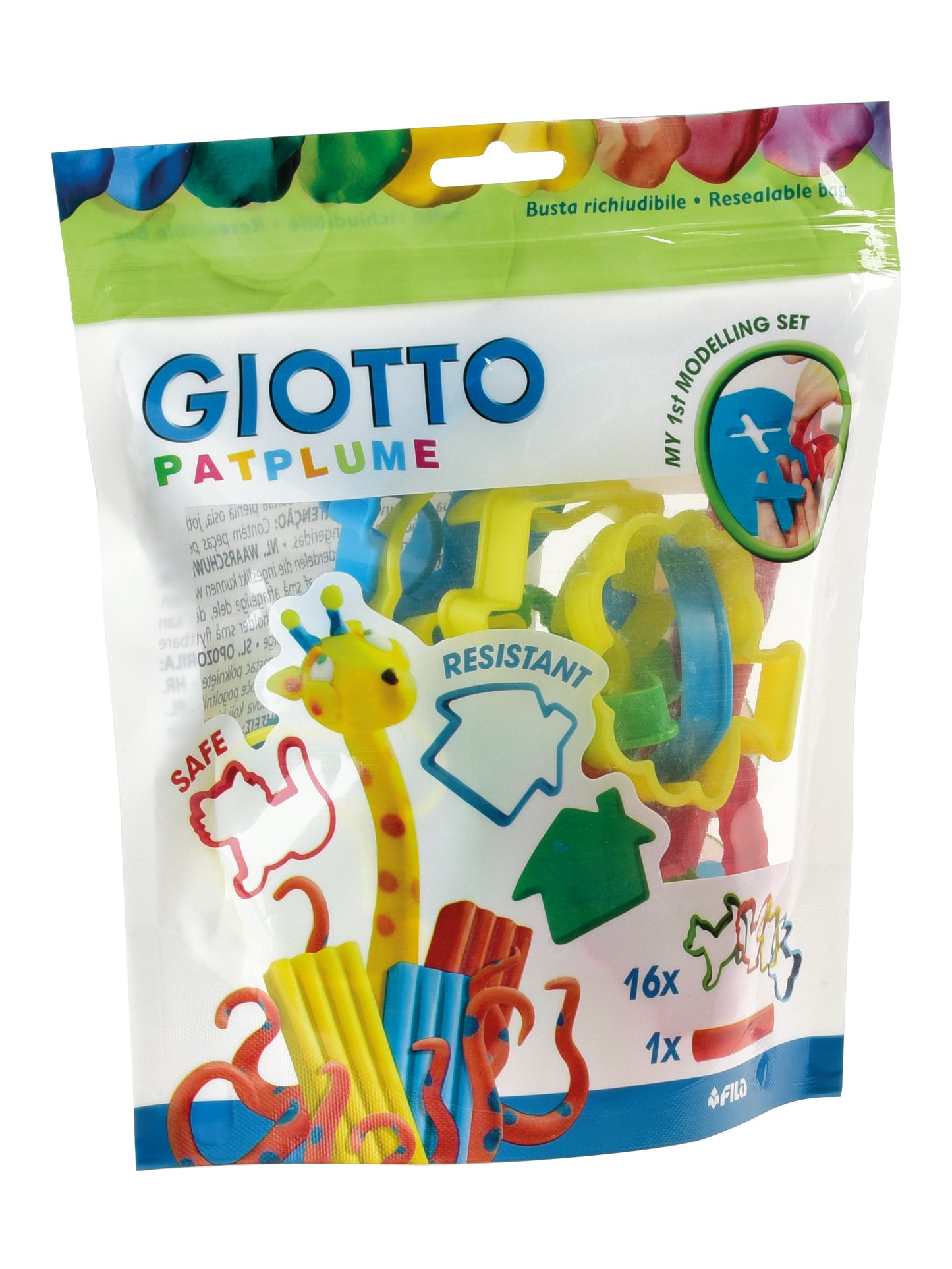 16 חותכנים מפלסטיק לבצק ומערוך פלסטיק GIOTTO