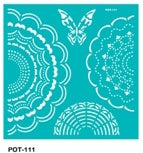 שבלונה דביקה מפית תחרה